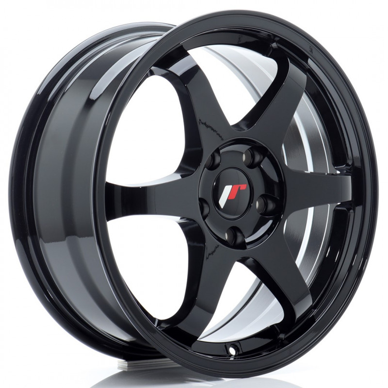 JAPAN RACING JR3 17X7 4X100 ET40 GLOSS BLACK