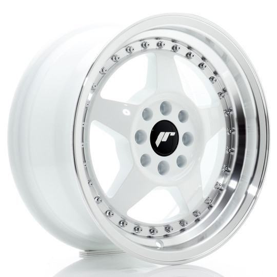 JAPAN RACING JR6 15X7 4X100/108 ET25 WHITE MACHINED LIP