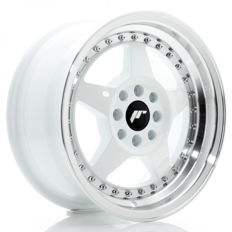 JAPAN RACING JR6 15X7 4X100/108 ET25 WHITE MACHINED LIP
