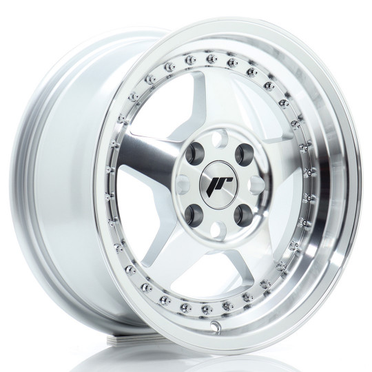 JAPAN RACING JR6 15X7 4X100 ET35 SILVER MACHINED FACED