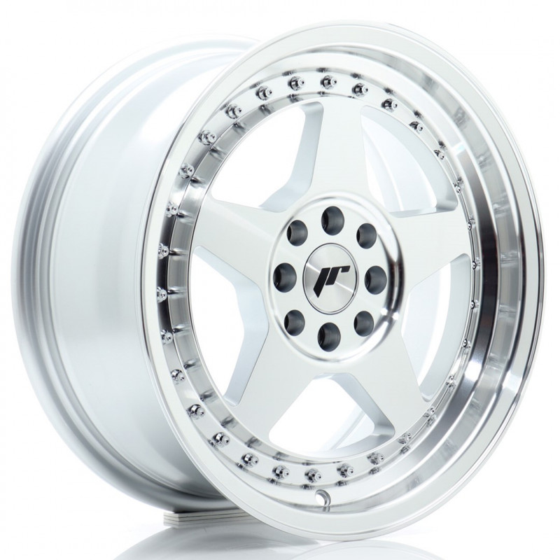 JAPAN RACING JR6 16X7 4X100 ET35 SILVER MACHINED FACED