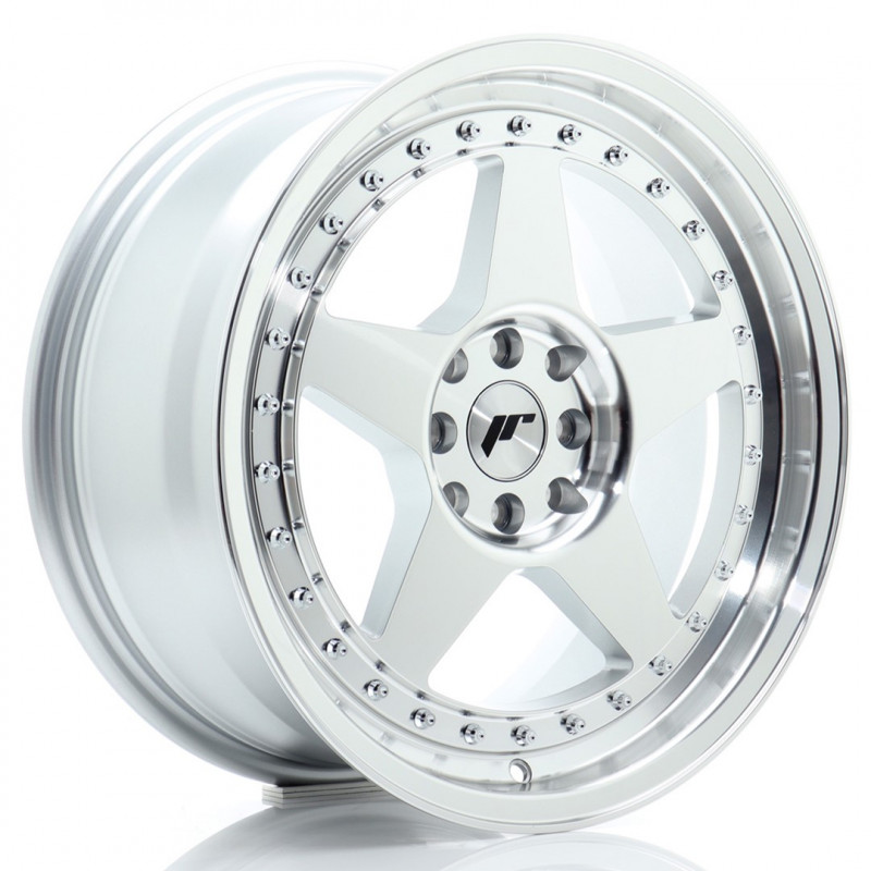 JAPAN RACING JR6 17X8 4X100/114.3 ET35 SILVER MACHINED FACED