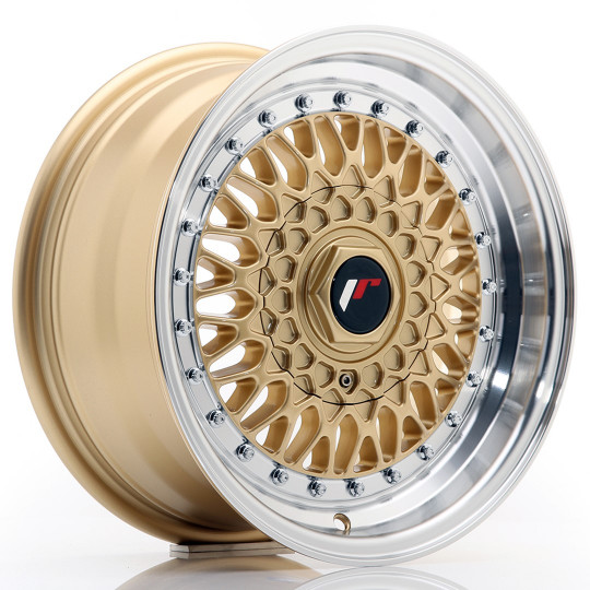 JAPAN RACING JR9 15X7 4X100/108 ET20 GOLD MACHINED LIP
