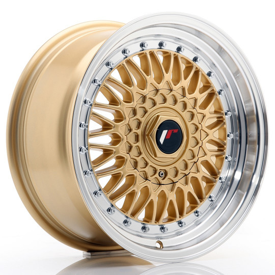 JAPAN RACING JR9 16X7.5 4X100/108 ET25 GOLD MACHINED LIP