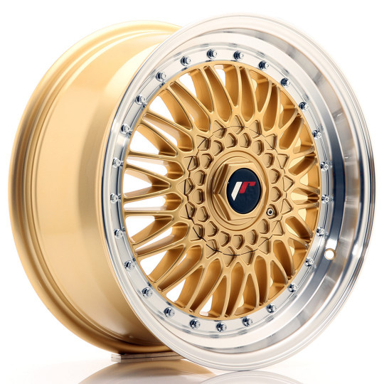 JAPAN RACING JR9 17X7.5 4X100/108 ET20 GOLD MACHINED LIP