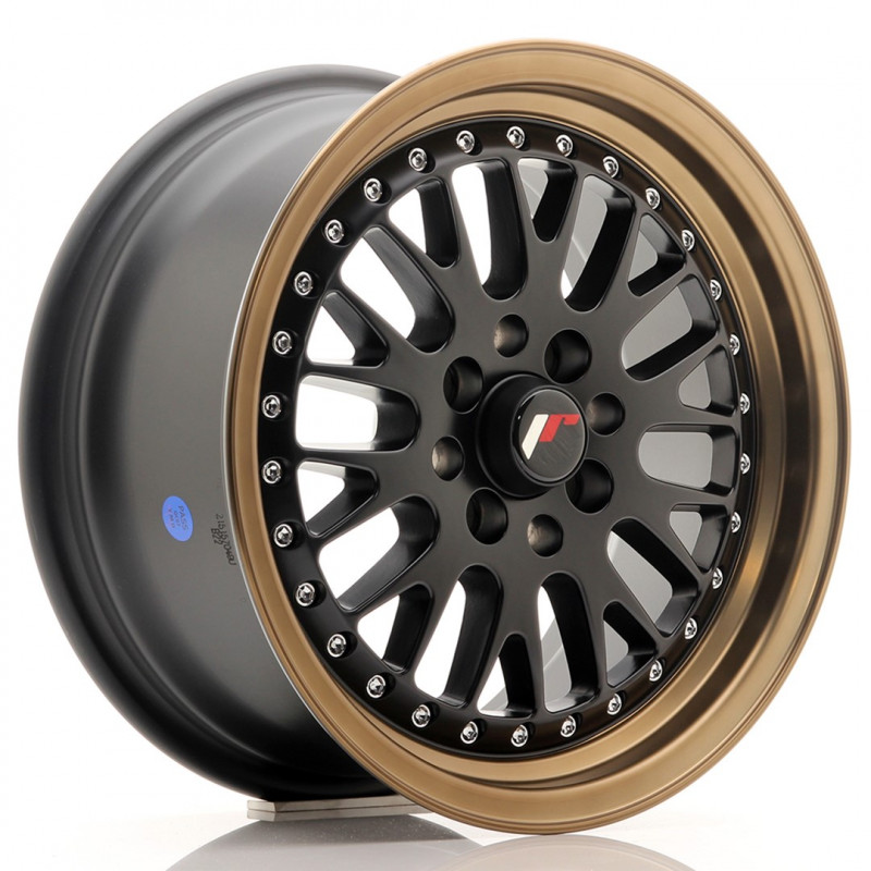JAPAN RACING JR10 15X7 4X100/108 ET30 MATTE BLACK BRONZE LIP