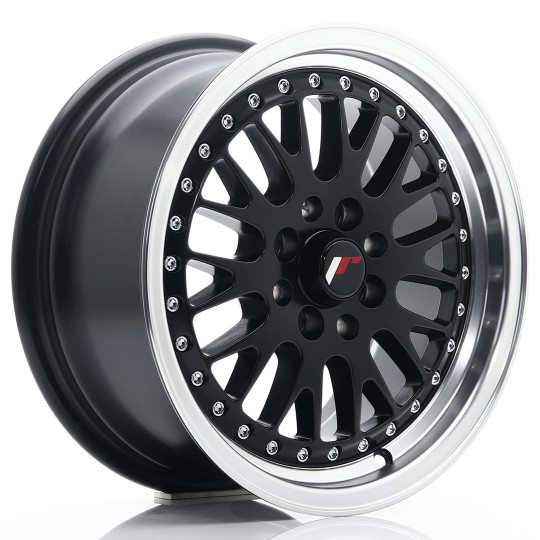 JAPAN RACING JR10 15X7 4X100/108 ET30 MATTE BLACK MACHINED LIP