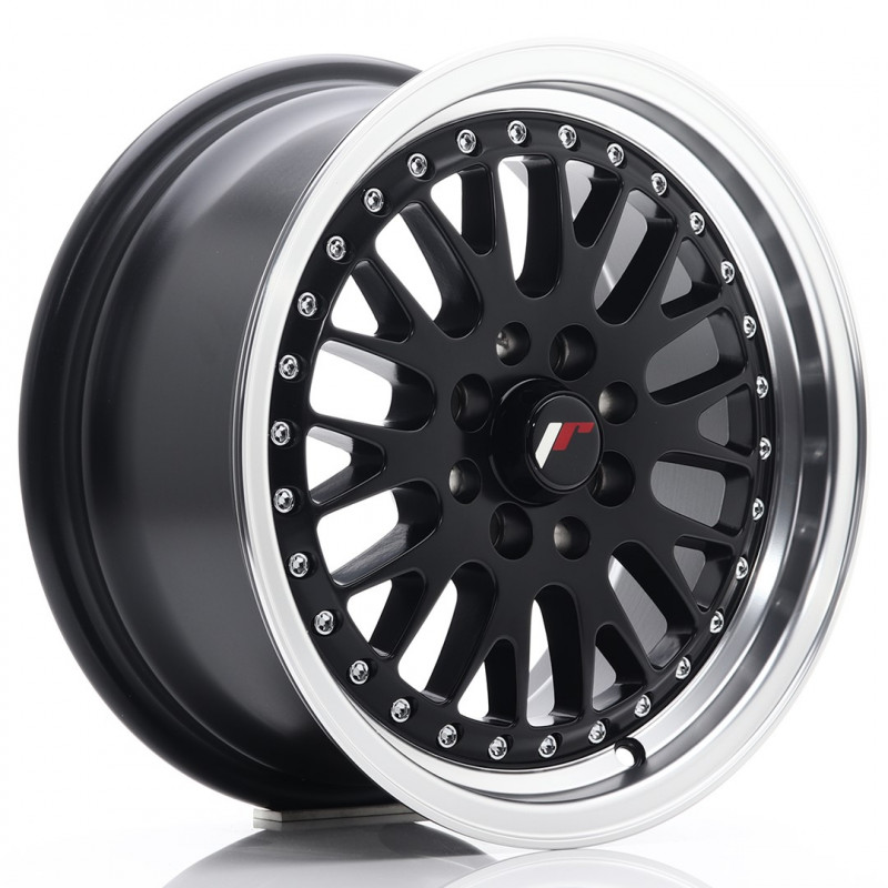 JAPAN RACING JR10 15X7 4X100/108 ET30 MATTE BLACK MACHINED LIP