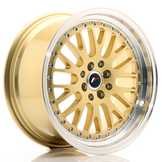 JAPAN RACING JR10 17X8 4X100/114.3 ET35 GOLD MACHINED LIP