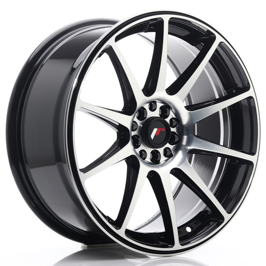 JAPAN RACING JR11 18X8.5 5X112/114.3 ET40 BLACK MACHINED FACED
