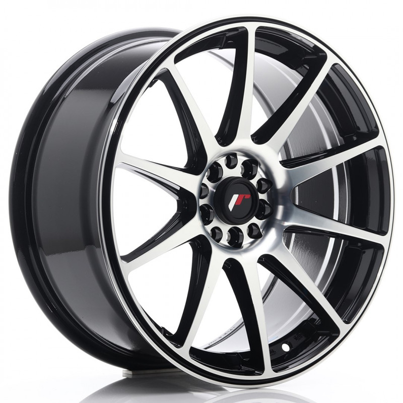 JAPAN RACING JR11 18X8.5 5X112/114.3 ET40 BLACK MACHINED FACED