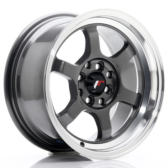 JAPAN RACING JR12 15X7.5 4X100/114.3 ET26 GUN METAL MACHINED LIP