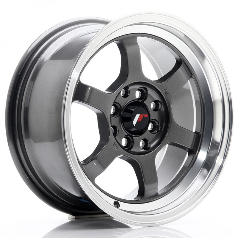 JAPAN RACING JR12 15X7.5 4X100/114.3 ET26 GUN METAL MACHINED LIP