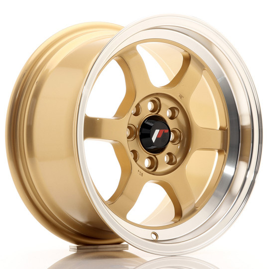 JAPAN RACING JR12 15X7.5 4X100/114.3 ET26 GOLD MACHINED LIP