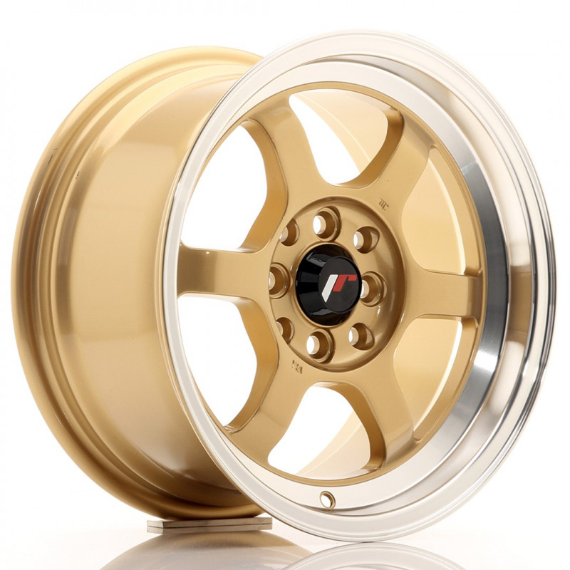JAPAN RACING JR12 15X7.5 4X100/114.3 ET26 GOLD MACHINED LIP