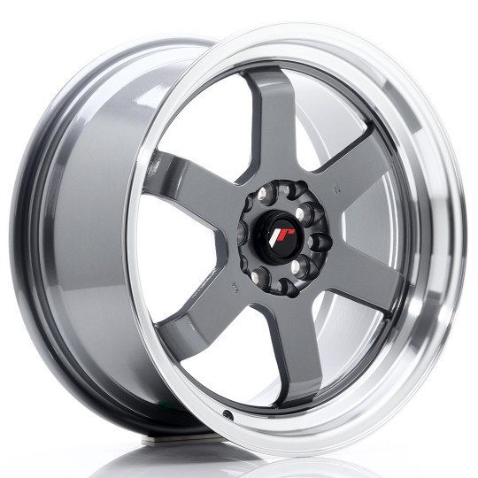 JAPAN RACING JR12 17X8 5X100/114.3 ET33 GUN METAL MACHINED LIP