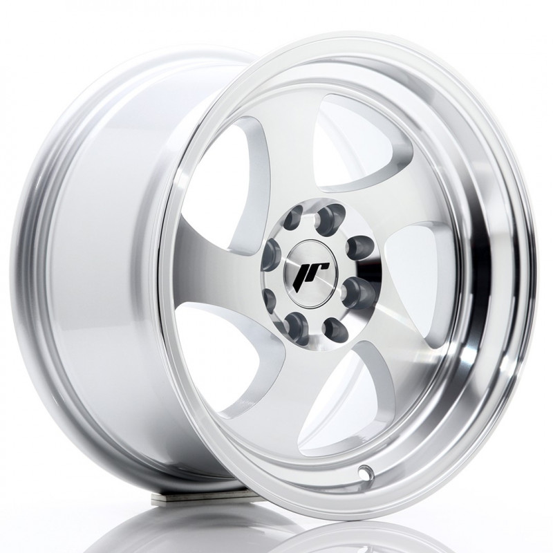 JAPAN RACING JR15 15X8 4X100/108 ET20 SILVER MACHINED LIP