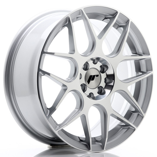 JAPAN RACING JR18 16X7 4X100 ET35 SILVER MACHINED FACED