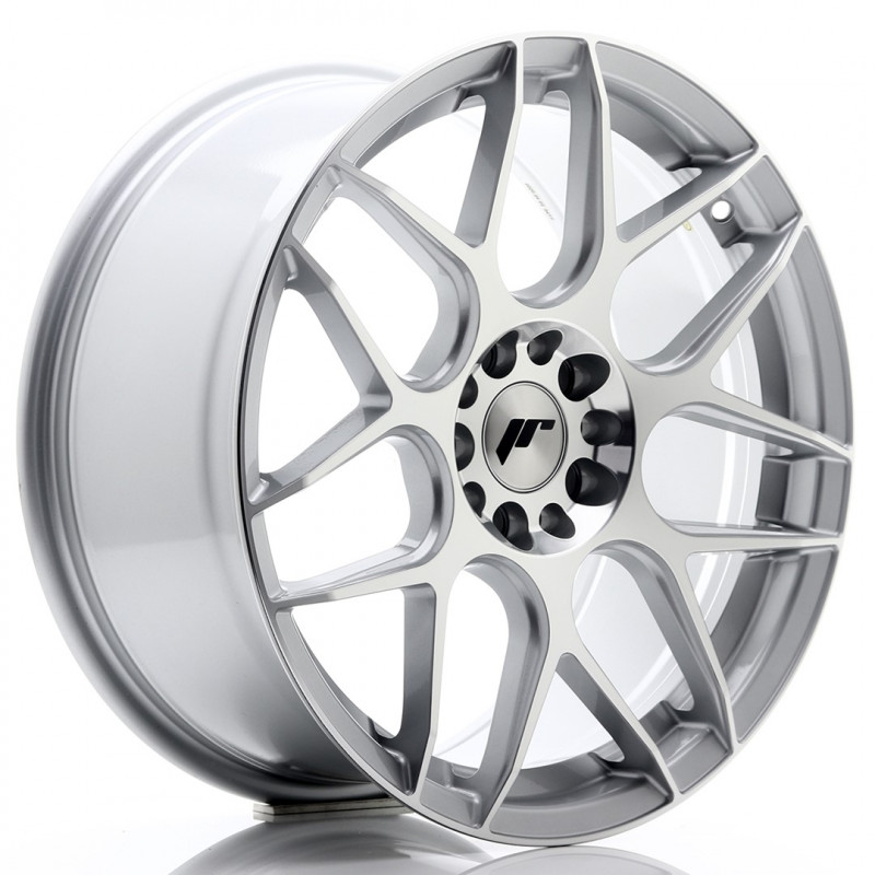JAPAN RACING JR18 18X8.5 5X112/114.3 ET45 SILVER MACHINED FACED