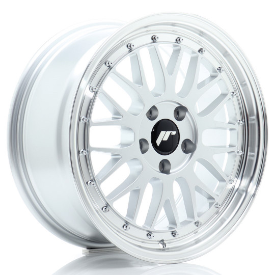 JAPAN RACING JR23 17X8 4X100 ET35 SILVER MACHINED LIP