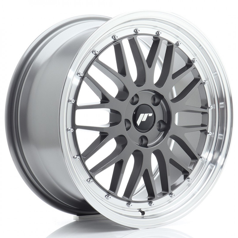JAPAN RACING JR23 19X8.5 5X112 ET45 HYPER GRAY MACHINED LIP