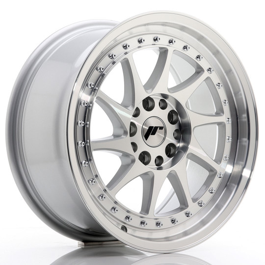 JAPAN RACING JR26 16X8 4X100/108 ET25 SILVER MACHINED FACED
