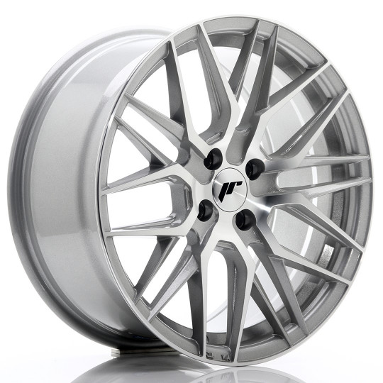 JAPAN RACING JR28 17X8 4X100 ET40 SILVER MACHINED FACED