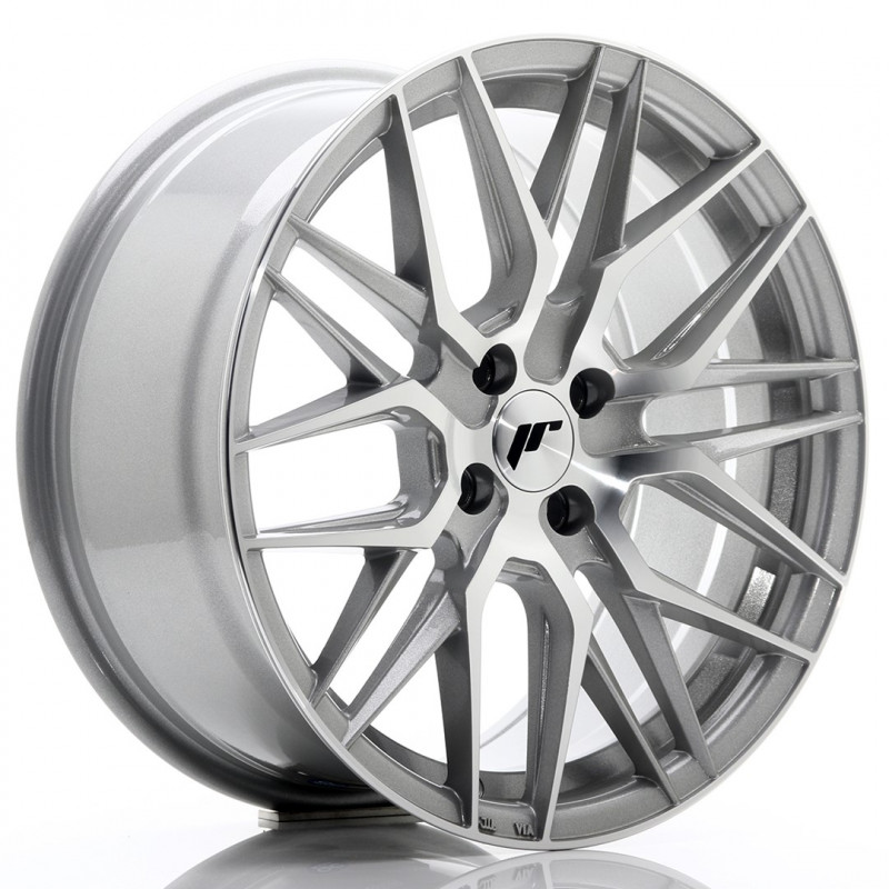 JAPAN RACING JR28 17X8 4X100 ET40 SILVER MACHINED FACED