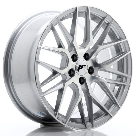 JAPAN RACING JR28 17X7 5X100 ET35 SILVER MACHINED FACED