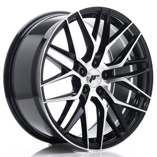 JAPAN RACING JR28 19X8.5 5X112 ET40 BLACK MACHINED FACED