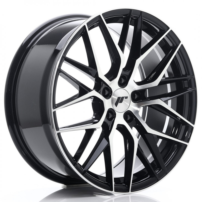JAPAN RACING JR28 19X8.5 5X108 ET40 BLACK MACHINED FACED
