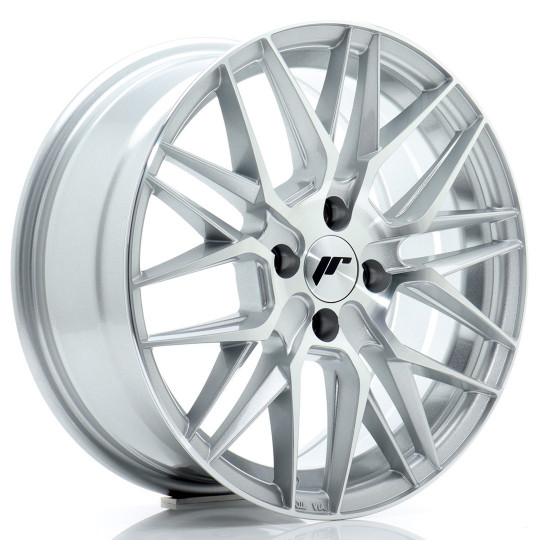 JAPAN RACING JR28 16X7 4X100 ET40 SILVER MACHINED FACED