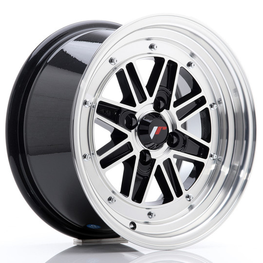 JAPAN RACING JR31 15X7.5 4X100 ET20 BLACK MACHINED FACED