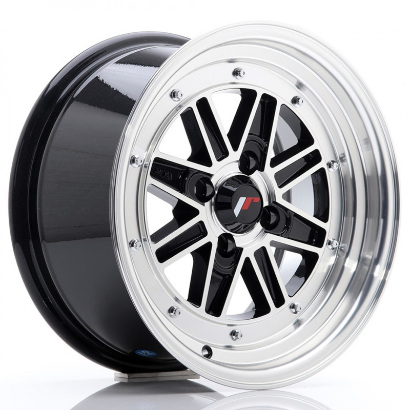 JAPAN RACING JR31 15X7.5 4X100 ET20 BLACK MACHINED FACED