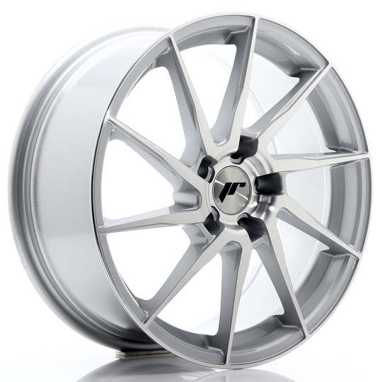 JAPAN RACING JR36 18X8 5X112 ET45 SILVER MACHINED FACED