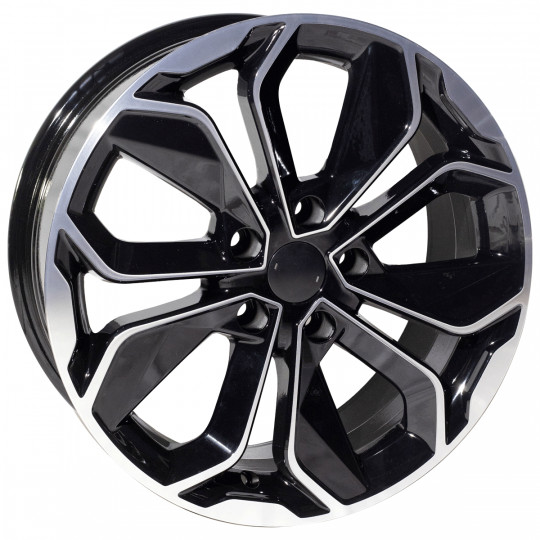 REPLICA RENAULT STYLE 5296 16X6.5 4X100 ET38 BLACK MACHINED FACED