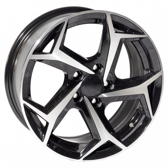 REPLICA VW STYLE 5340 16X7 5X100 ET35 BLACK MACHINED FACED