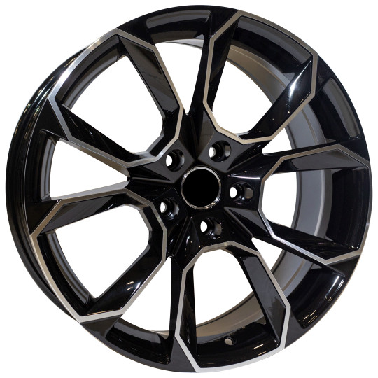REPLICA SKODA STYLE 791 17X7.5 5X112 ET40 BLACK MACHINED FACED