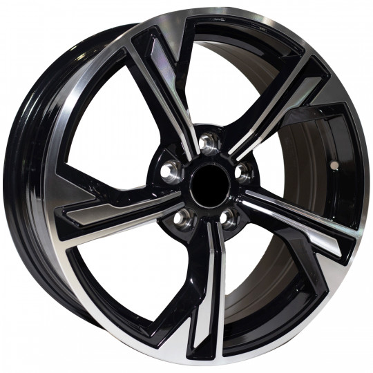 REPLICA AUDI STYLE 9692 18X8 5X112 ET40 BLACK MACHINED FACED