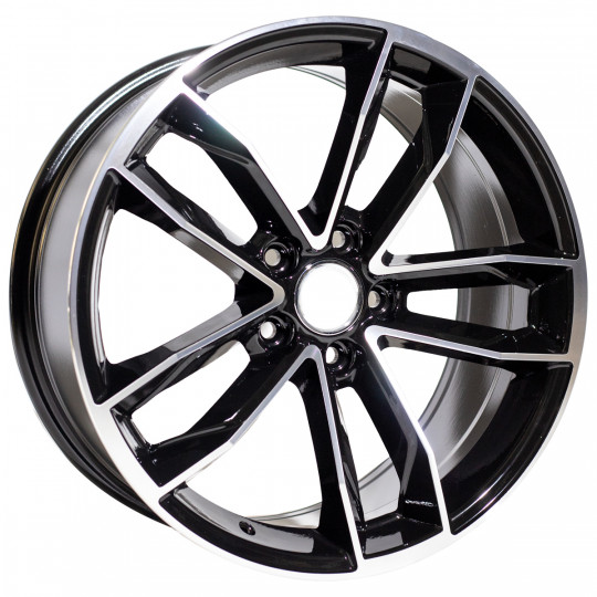 REPLICA AUDI STYLE 5232 18X8 5X112 ET42 BLACK MACHINED FACED