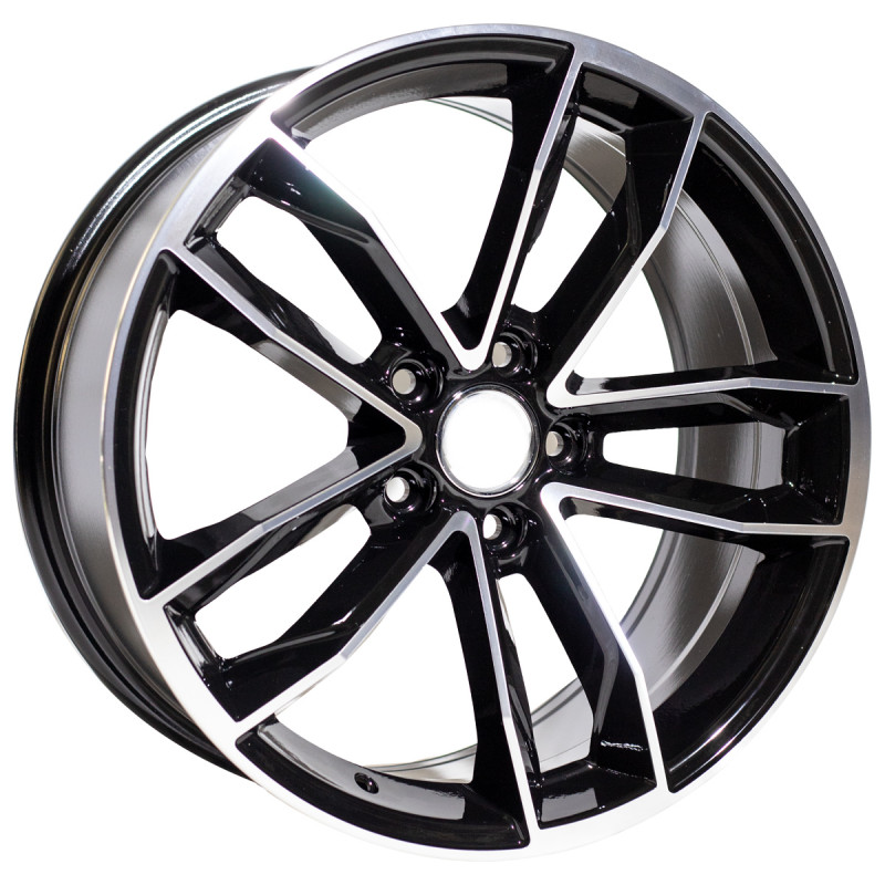 REPLICA AUDI STYLE 5232 18X8 5X112 ET42 BLACK MACHINED FACED