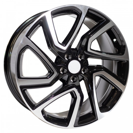 REPLICA LAND ROVER STYLE 308 20X9.0 5X108 ET45 BLACK MACHINED FACED