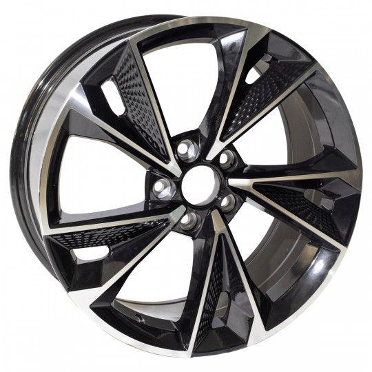 REPLICA AUDI STYLE 1566 19X8.5 5X112 ET35 BLACK MACHINED FACED