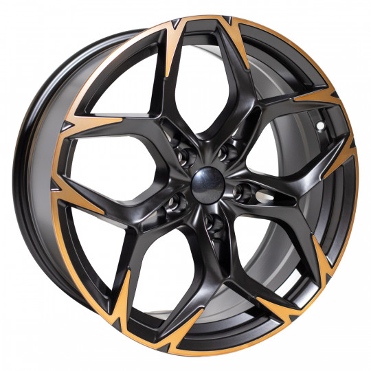 REPLICA CUPRA STYLE 544 18X8 5X112 ET45 SATIN BLACK MACHINED SPOKE BRONZE COATING
