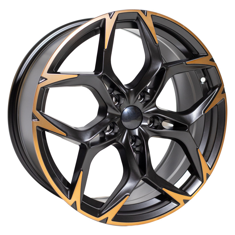 REPLICA CUPRA STYLE 544 18X8 5X112 ET45 SATIN BLACK MACHINED SPOKE BRONZE COATING