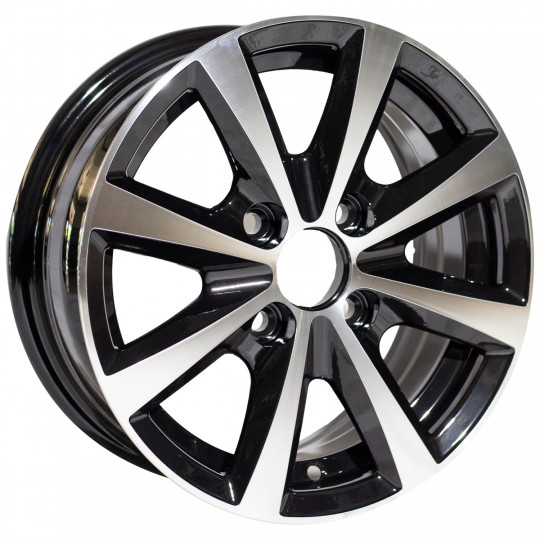 MAONS BLUE 13 13X5.5 4X100 ET35 BLACK MACHINED FACED