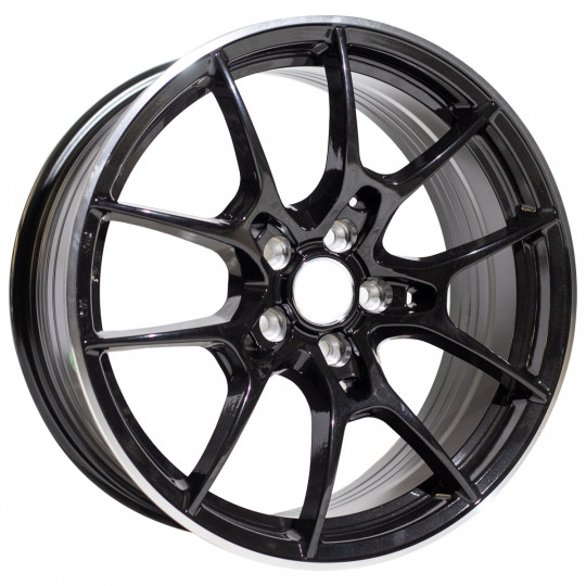 REPLICA RAYS STYLE 1617 16X7.0 5X112 ET35 GLOSS BLACK MACHINED LIP