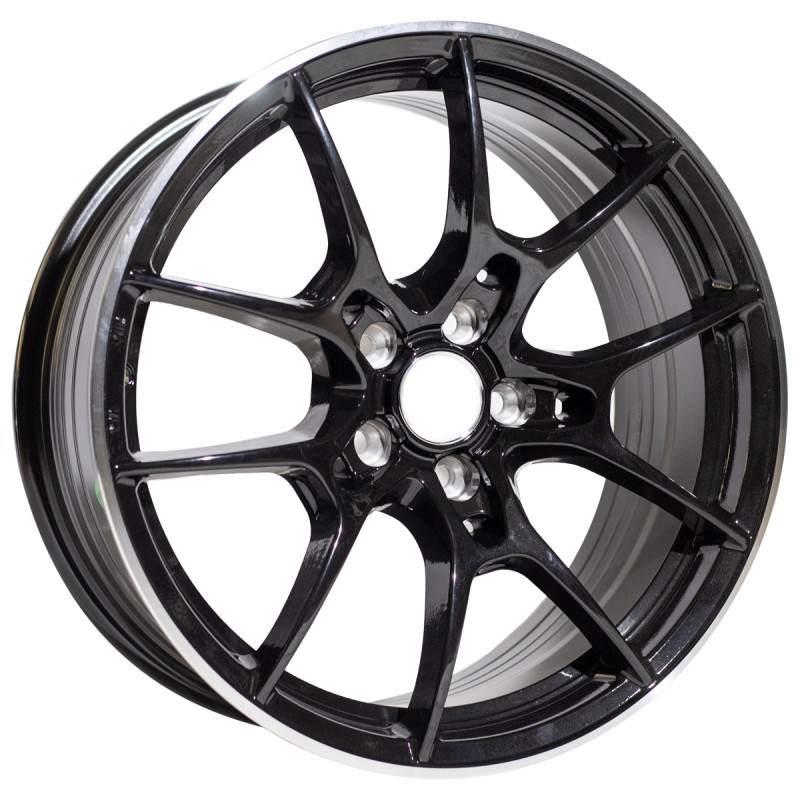 REPLICA RAYS STYLE 1617 16X7.0 5X112 ET35 GLOSS BLACK MACHINED LIP