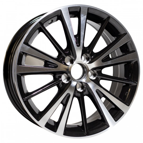 REPLICA TOYOTA STYLE 5197 16X6.5 5X100 ET35 BLACK MACHINED FACED