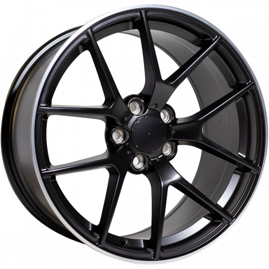 REPLICA MERCEDES STYLE 933 18X8.0-9.0 5X112 ET40/45 SATIN BLACK MACHINED LIP